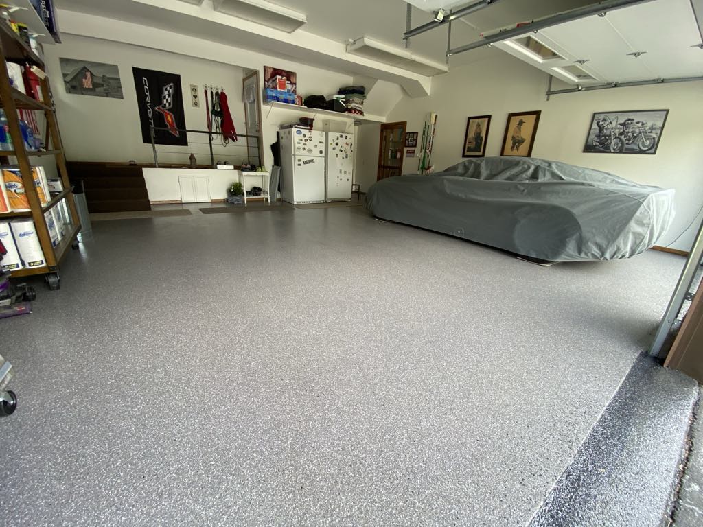 After — Full Flake Epoxy Garage Floor